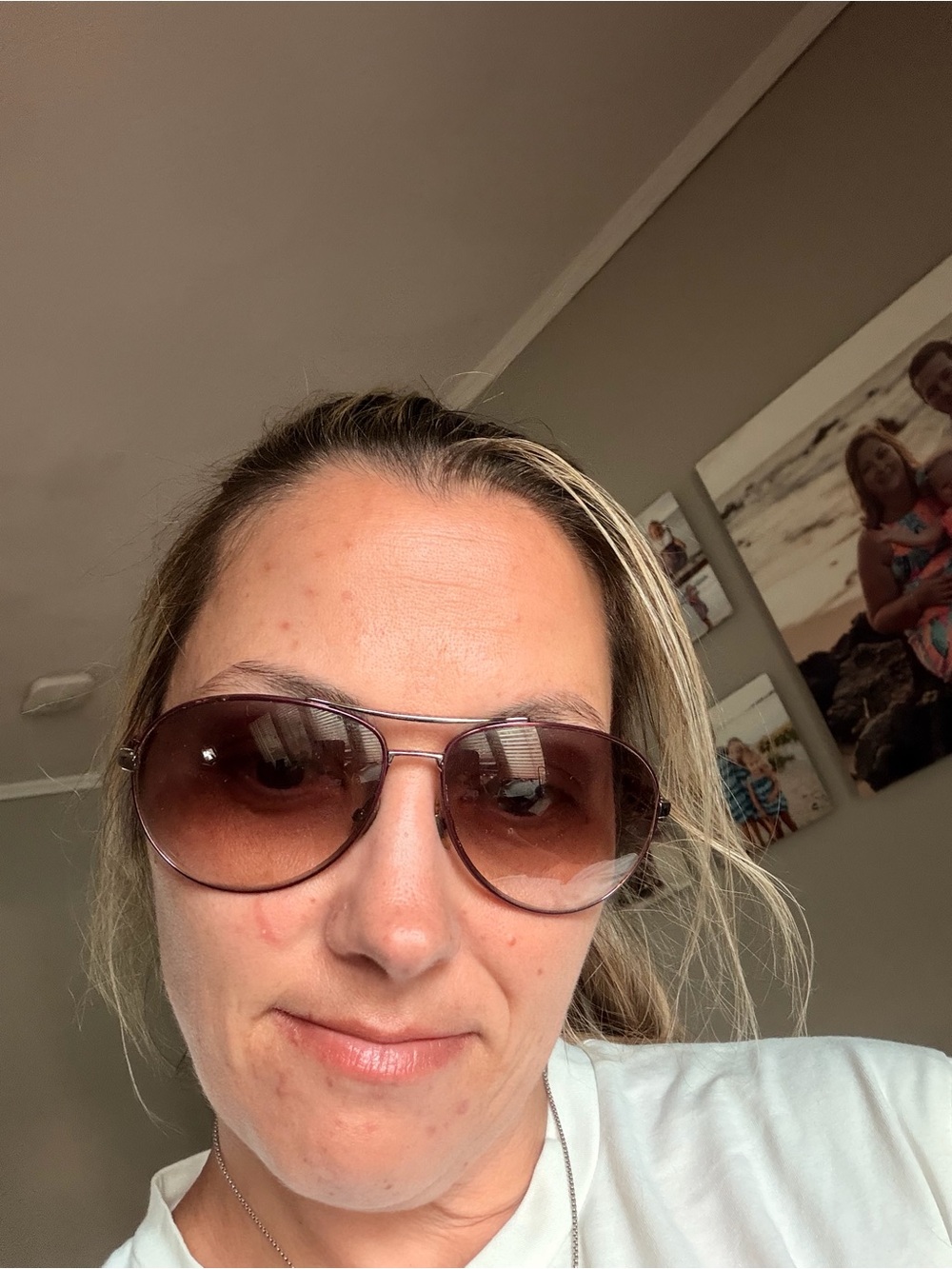 Gucci Burgandy Gradient Aviator Sunglasses